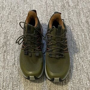 Salomon Woman Olive and Black Athletic Shoes